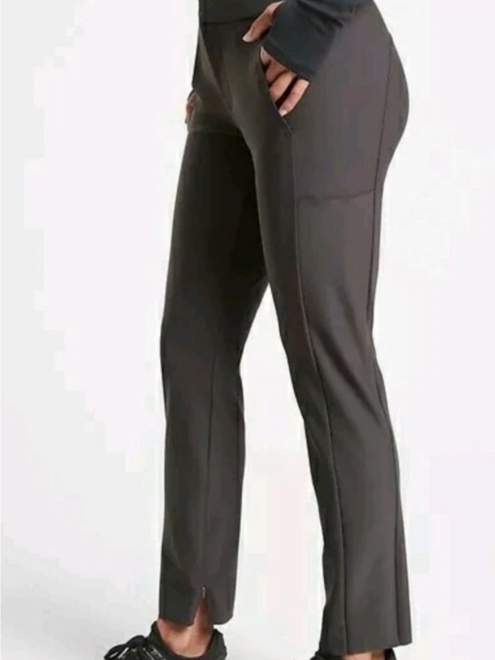 ATHLETA Stellar Travel Commute Trouser Arbor Olive Green Size 8